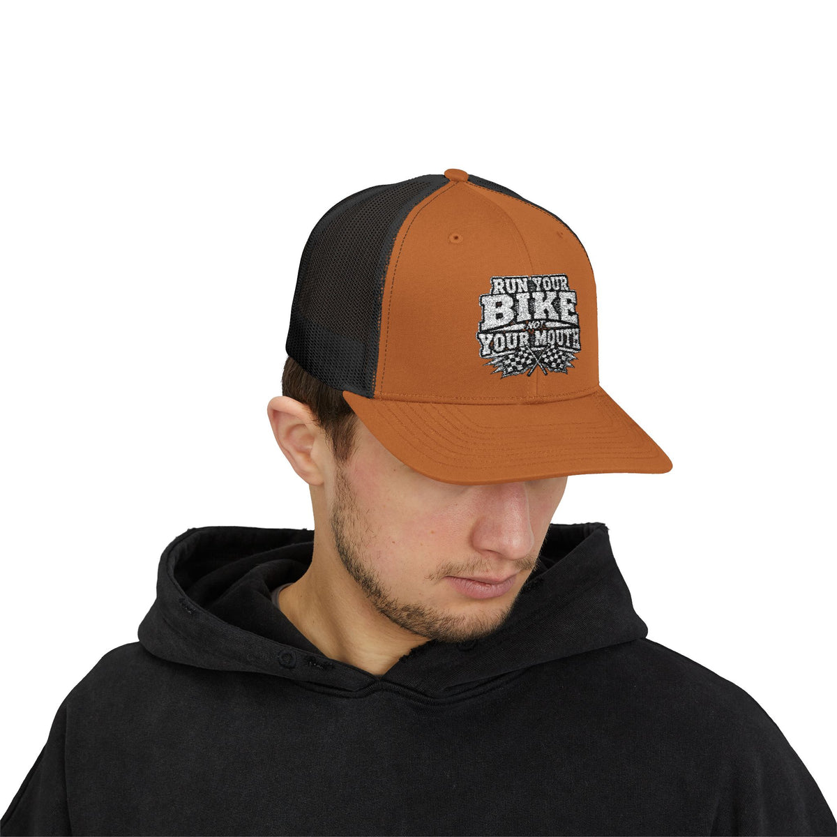 Trucker Hat — 'Rub Your Bike, Not Your Mouth' Biker Snapback