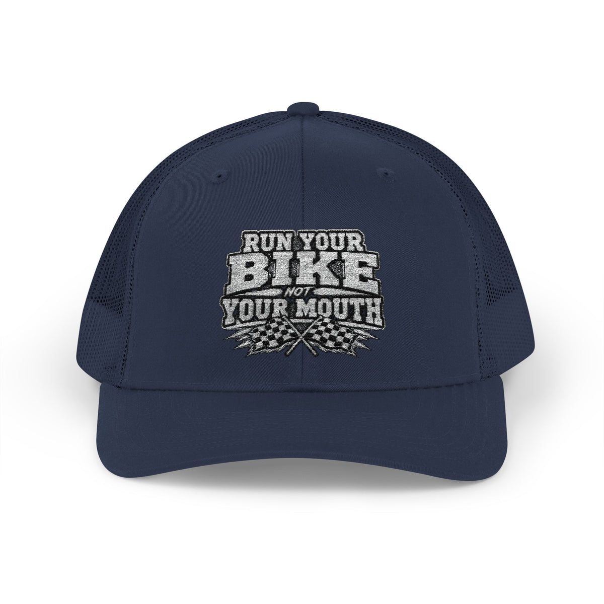 Trucker Hat — 'Rub Your Bike, Not Your Mouth' Biker Snapback
