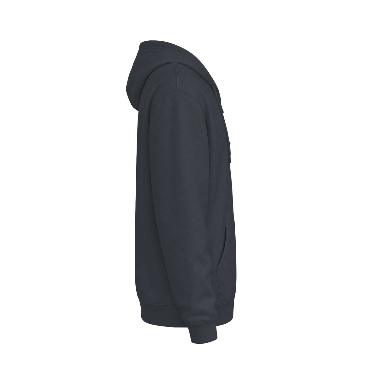 Minimalist White Zip Hoodie — Small Chest Text "Your name here"