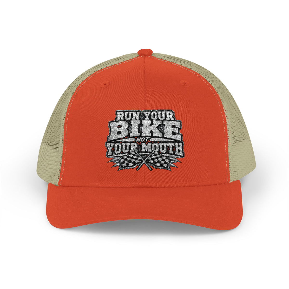 Trucker Hat — 'Rub Your Bike, Not Your Mouth' Biker Snapback