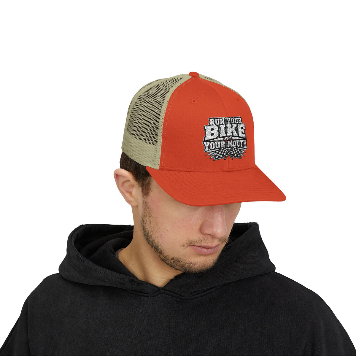 Trucker Hat — 'Rub Your Bike, Not Your Mouth' Biker Snapback