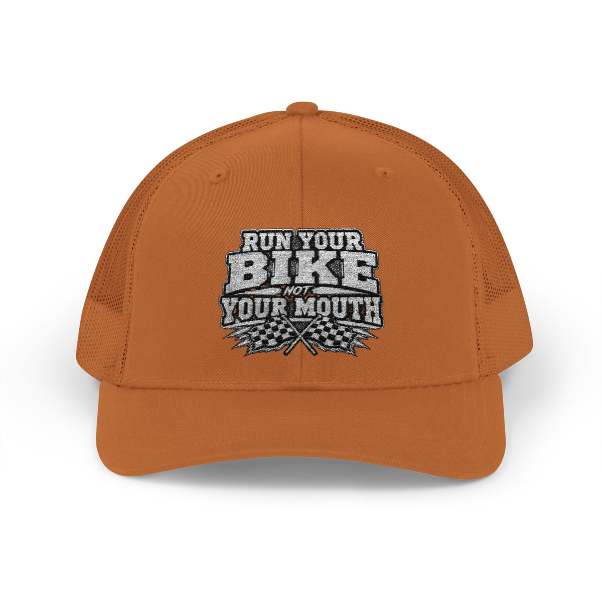 Trucker Hat — 'Rub Your Bike, Not Your Mouth' Biker Snapback