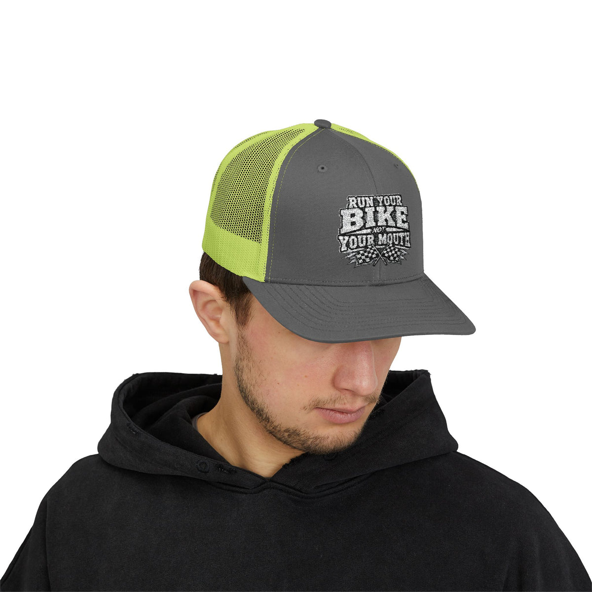 Trucker Hat — 'Rub Your Bike, Not Your Mouth' Biker Snapback