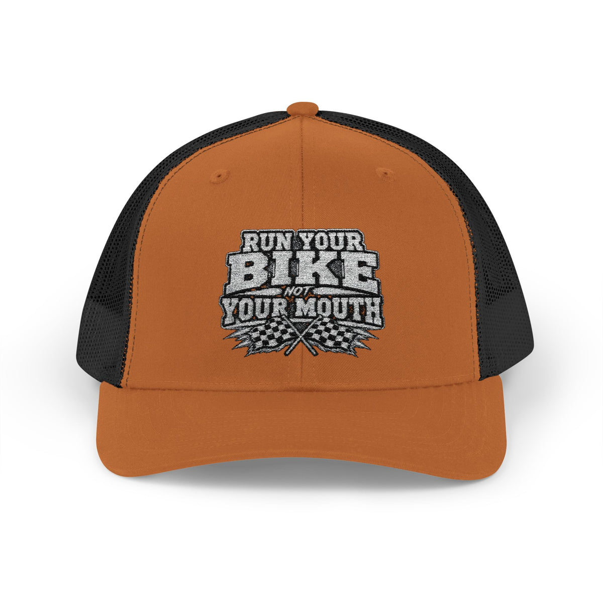 Trucker Hat — 'Rub Your Bike, Not Your Mouth' Biker Snapback