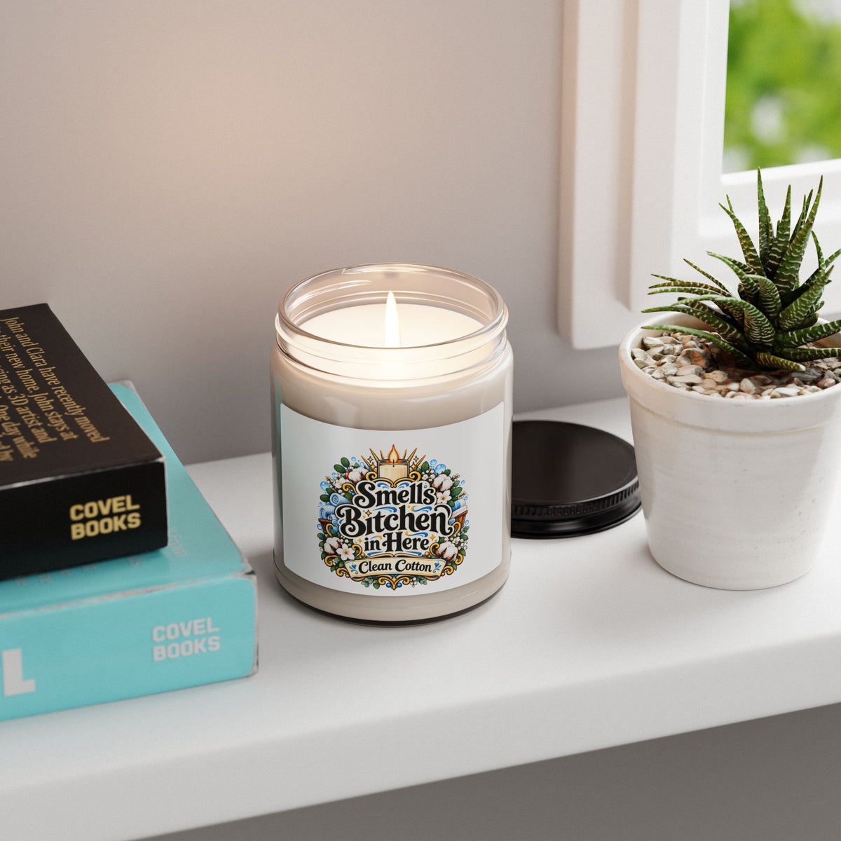 Clean Cotton Soy Candle — “Smells Bitchen in Here” 9oz