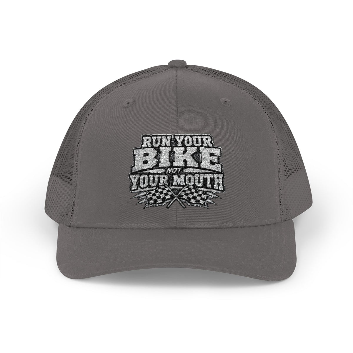 Trucker Hat — 'Rub Your Bike, Not Your Mouth' Biker Snapback