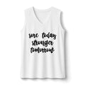 Workout Tank - "Sore Today Stronger Tomorrow" V-Neck Fitness Tank