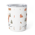 10oz Insulated Coffee Mug — Joyful Winter Village Design