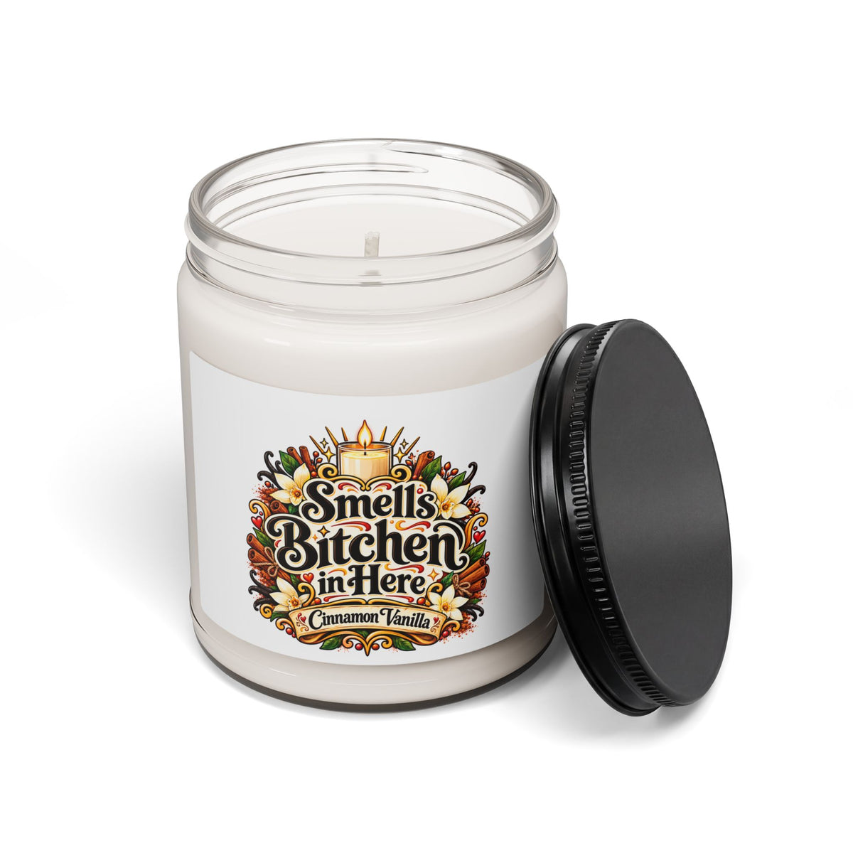 Cinnamon Vanilla Soy Candle — "Smells Bitchen in Here" 9oz