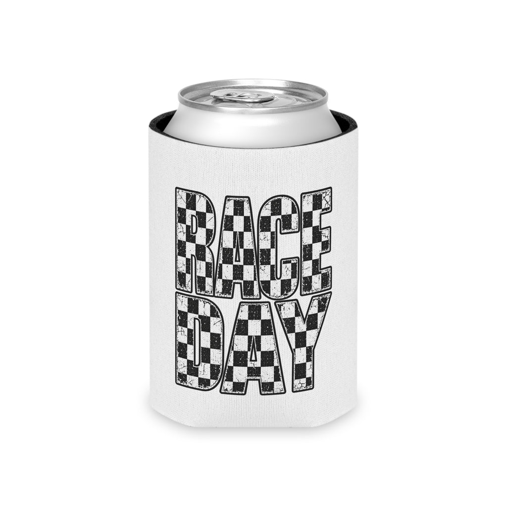 Race Day Can Cooler – Checkered Flag Beverage Koozie