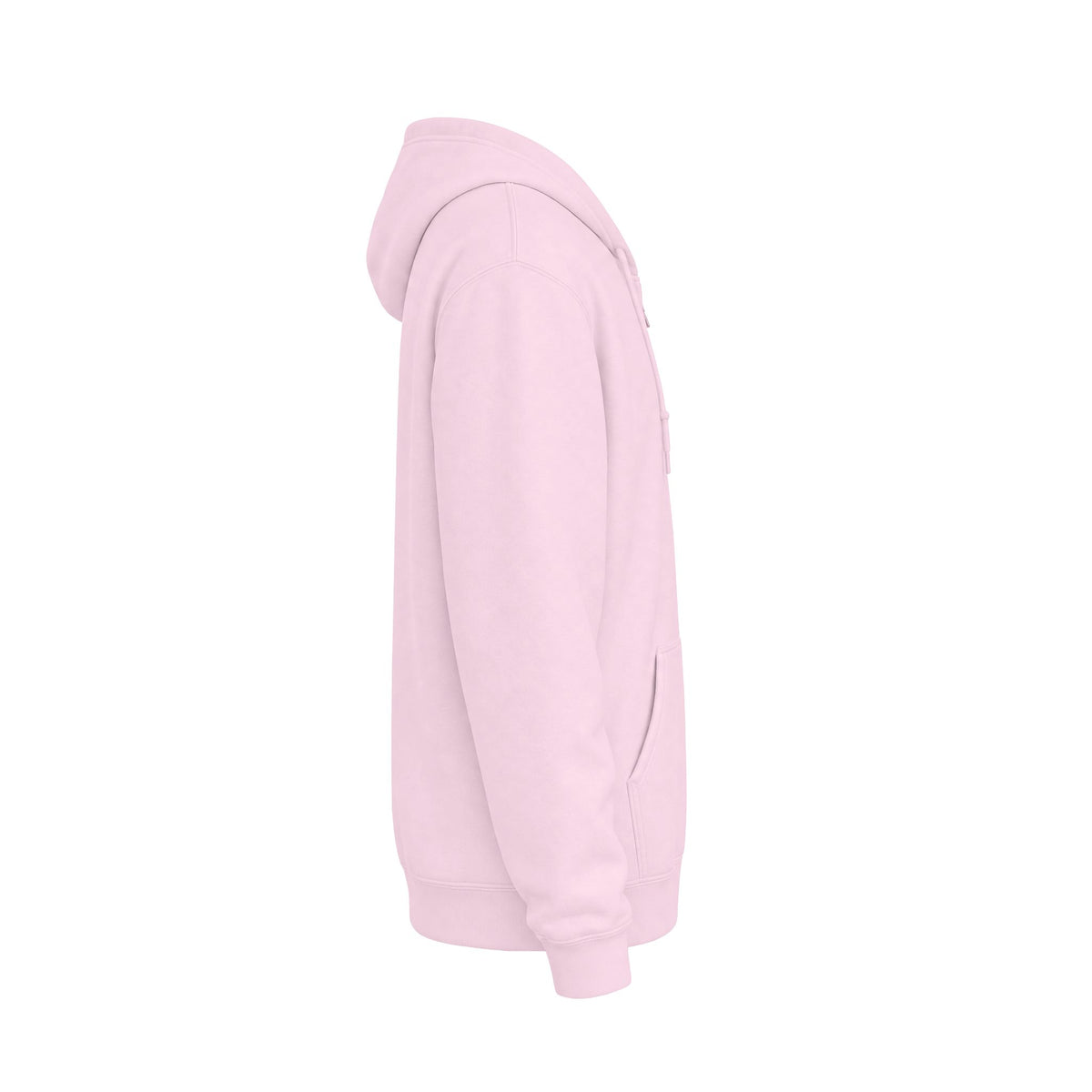 Minimalist White Zip Hoodie — Small Chest Text "Your name here"
