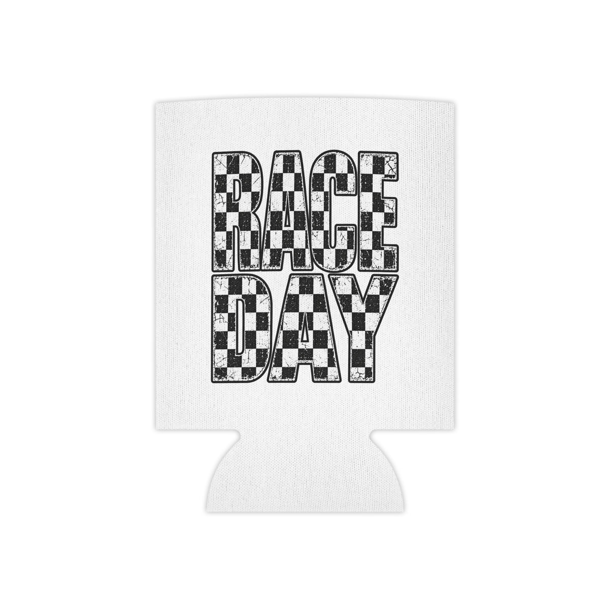 Race Day Can Cooler – Checkered Flag Beverage Koozie