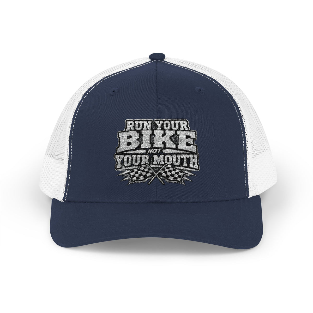 Trucker Hat — 'Rub Your Bike, Not Your Mouth' Biker Snapback