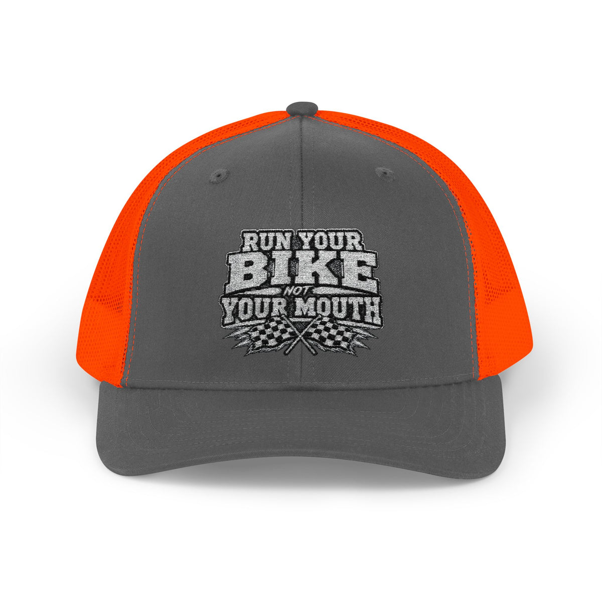 Trucker Hat — 'Rub Your Bike, Not Your Mouth' Biker Snapback