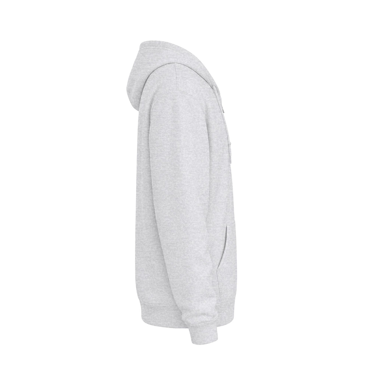 Minimalist White Zip Hoodie — Small Chest Text "Your name here"