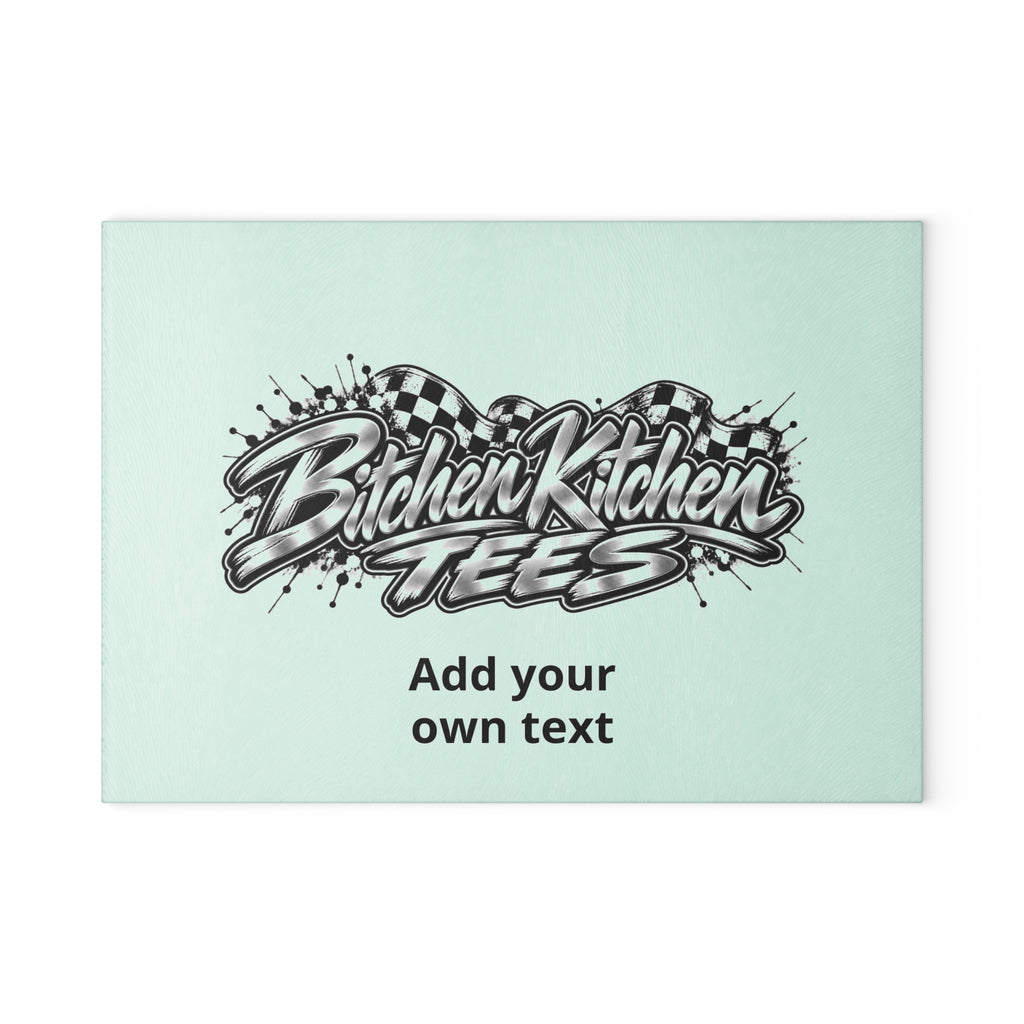 Bitchin’ Kitchen Glass Cutting Board – Personalized Chef Gift