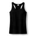 Women's Performance Tank Top — Solid Black Racerback Activewear