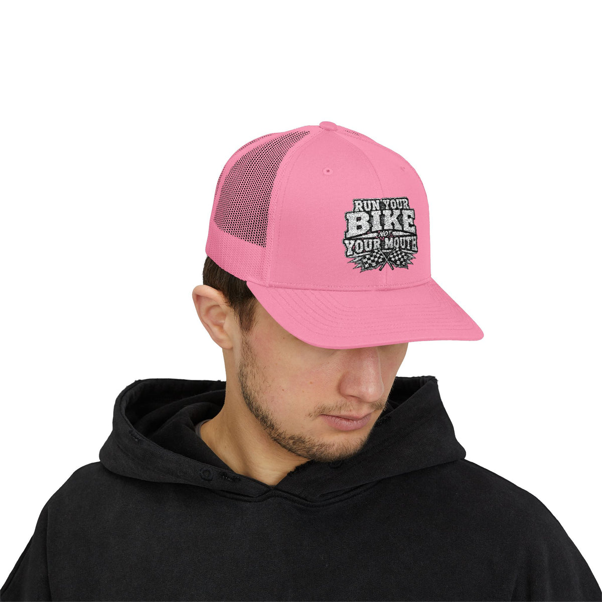Trucker Hat — 'Rub Your Bike, Not Your Mouth' Biker Snapback