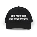 Run Your Bike Not Your Mouth Trucker Cap — Cycling Snapback Hat for Riders