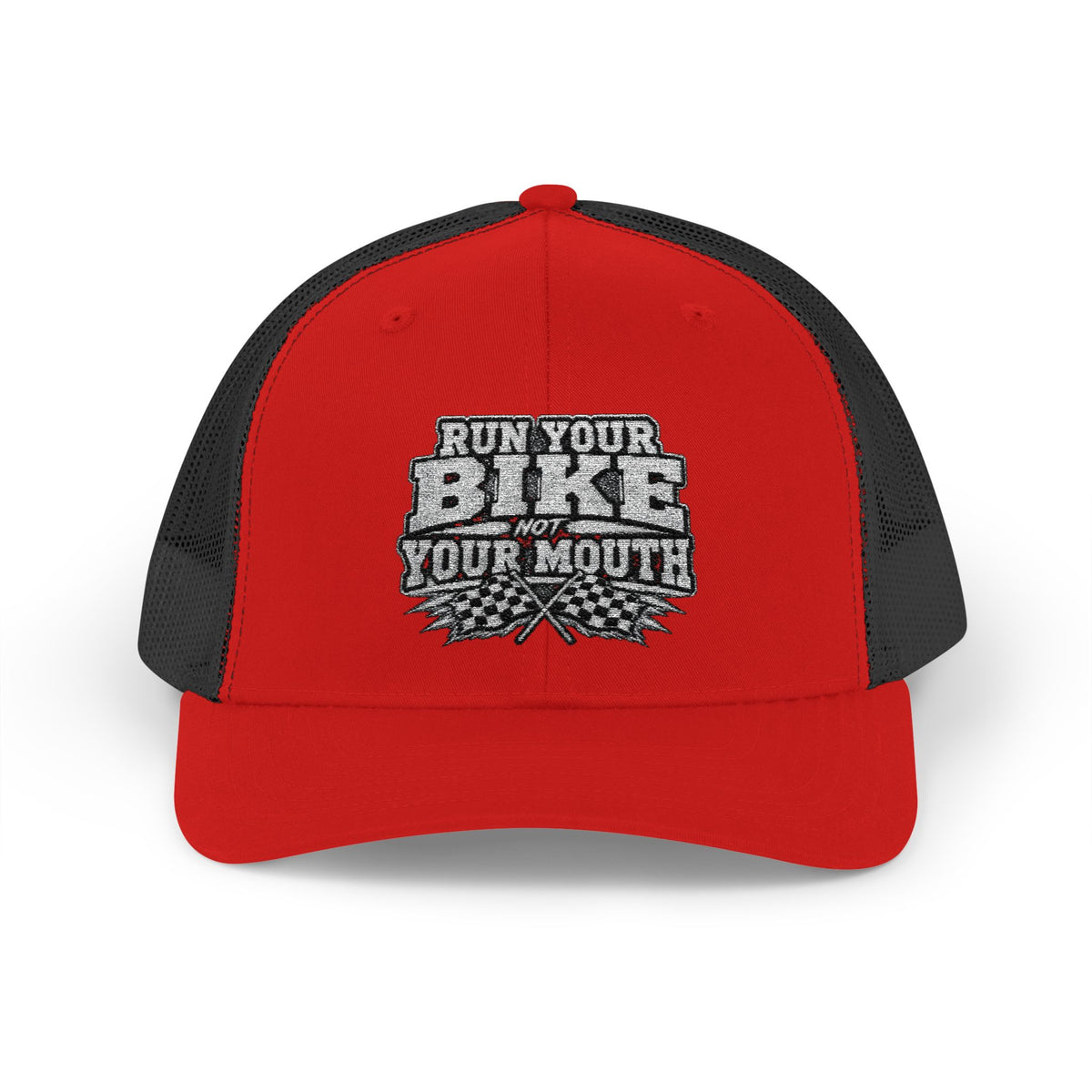 Trucker Hat — 'Rub Your Bike, Not Your Mouth' Biker Snapback