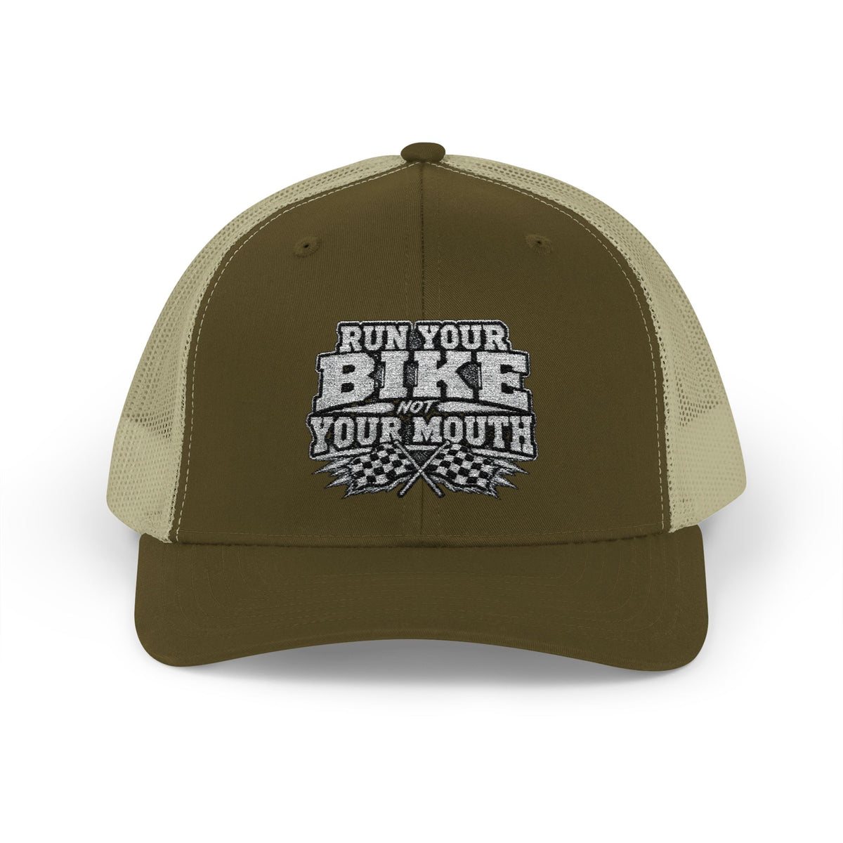 Trucker Hat — 'Rub Your Bike, Not Your Mouth' Biker Snapback