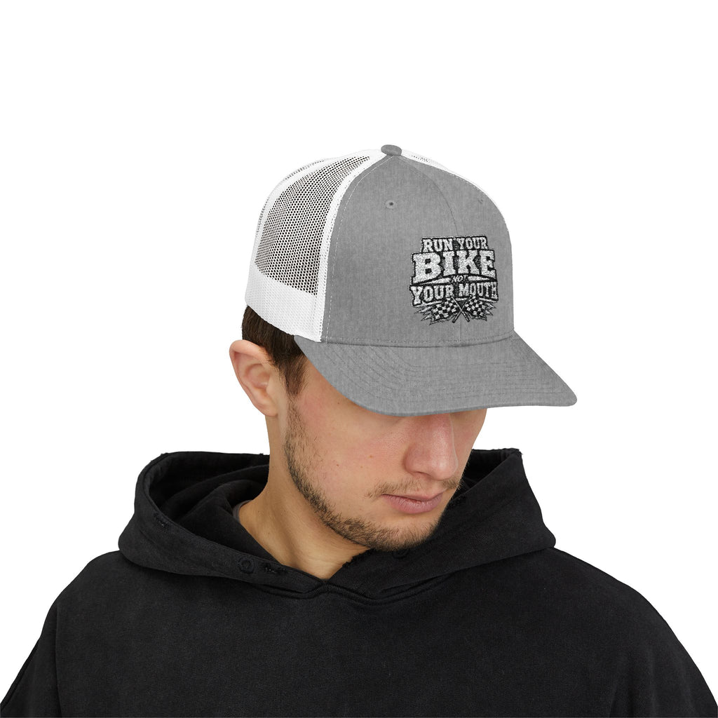 Trucker Hat — 'Rub Your Bike, Not Your Mouth' Biker Snapback