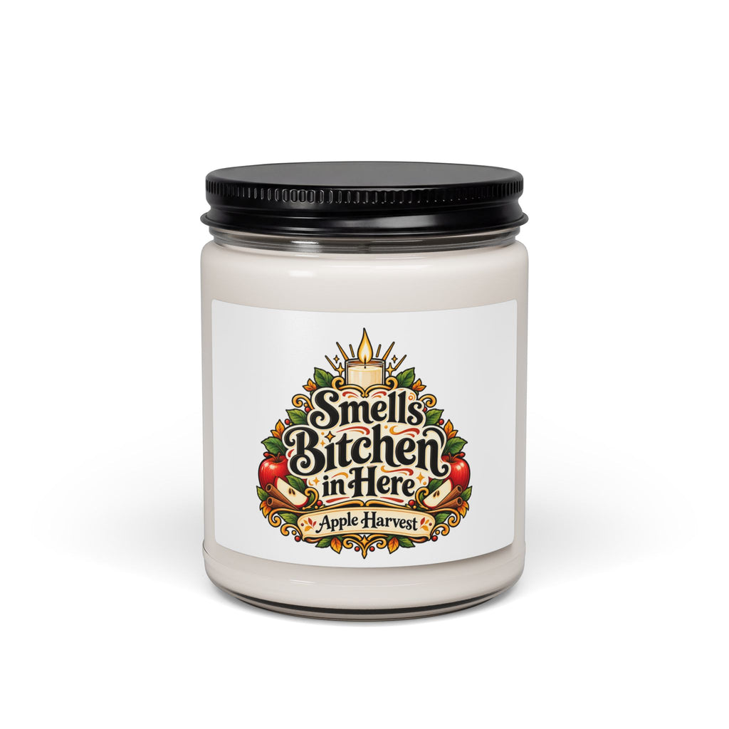 Smells Bitchen In Here 9oz Soy Candle — Apple Harvest Scented Jar