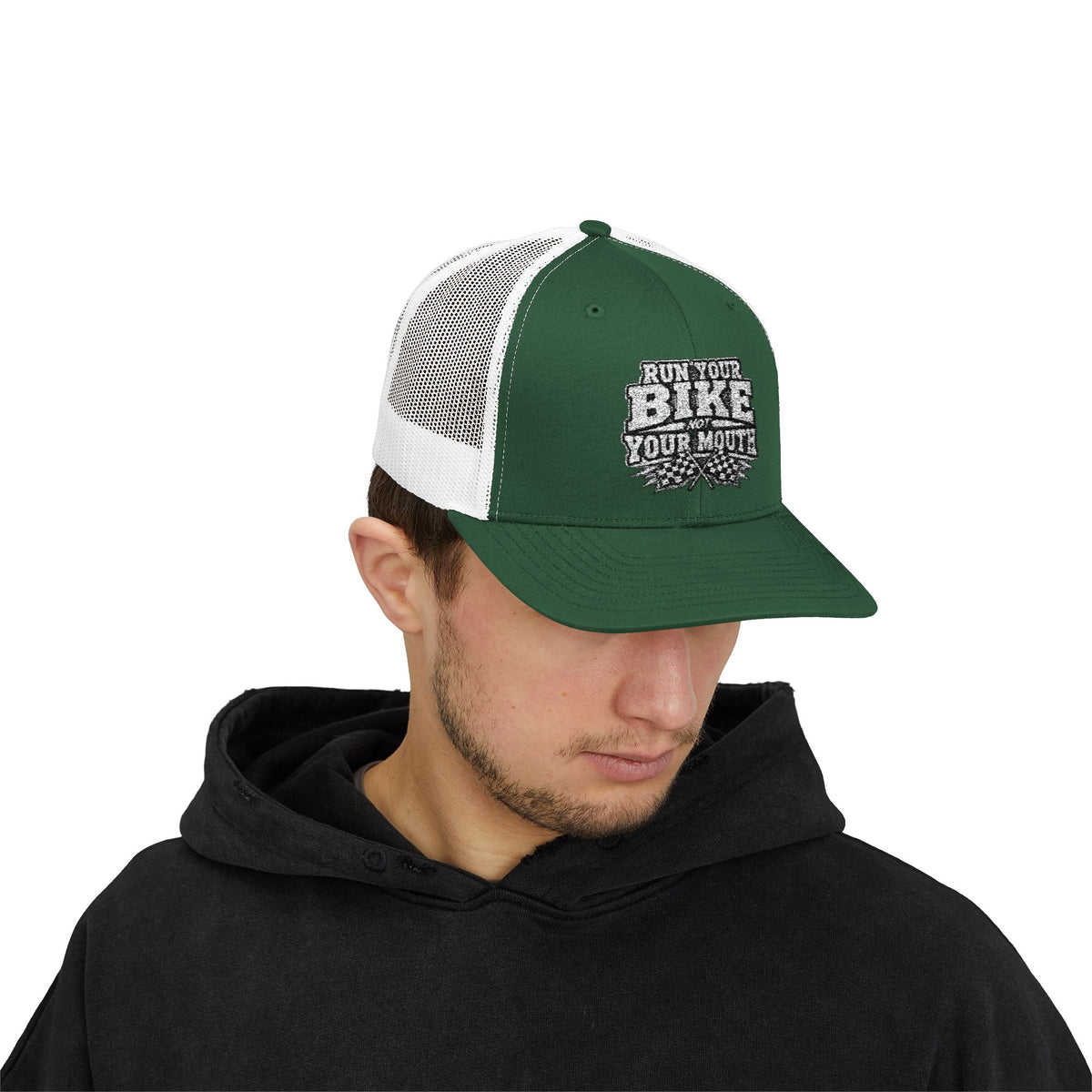 Trucker Hat — 'Rub Your Bike, Not Your Mouth' Biker Snapback