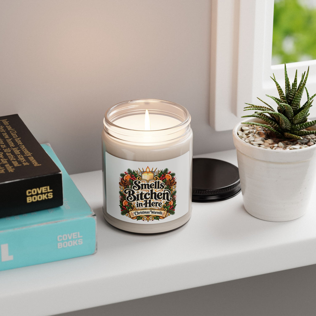 Christmas Warmth Soy Candle — "Smells Bitchen in Here" 9oz