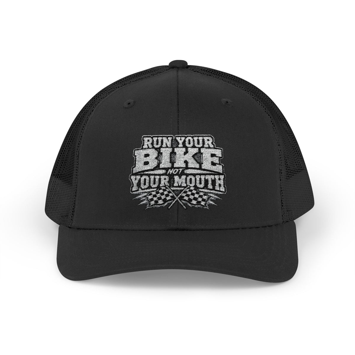 Trucker Hat — 'Rub Your Bike, Not Your Mouth' Biker Snapback