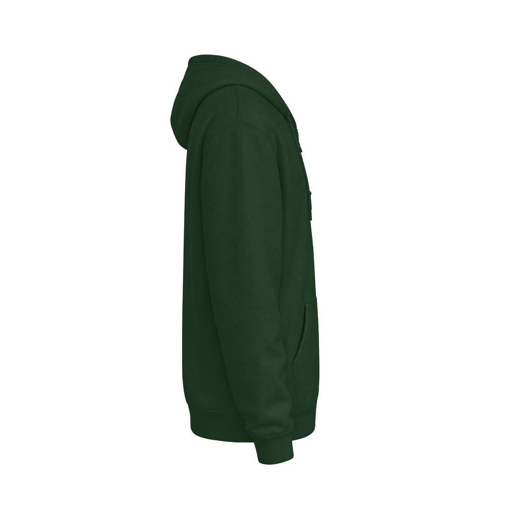Minimalist White Zip Hoodie — Small Chest Text "Your name here"