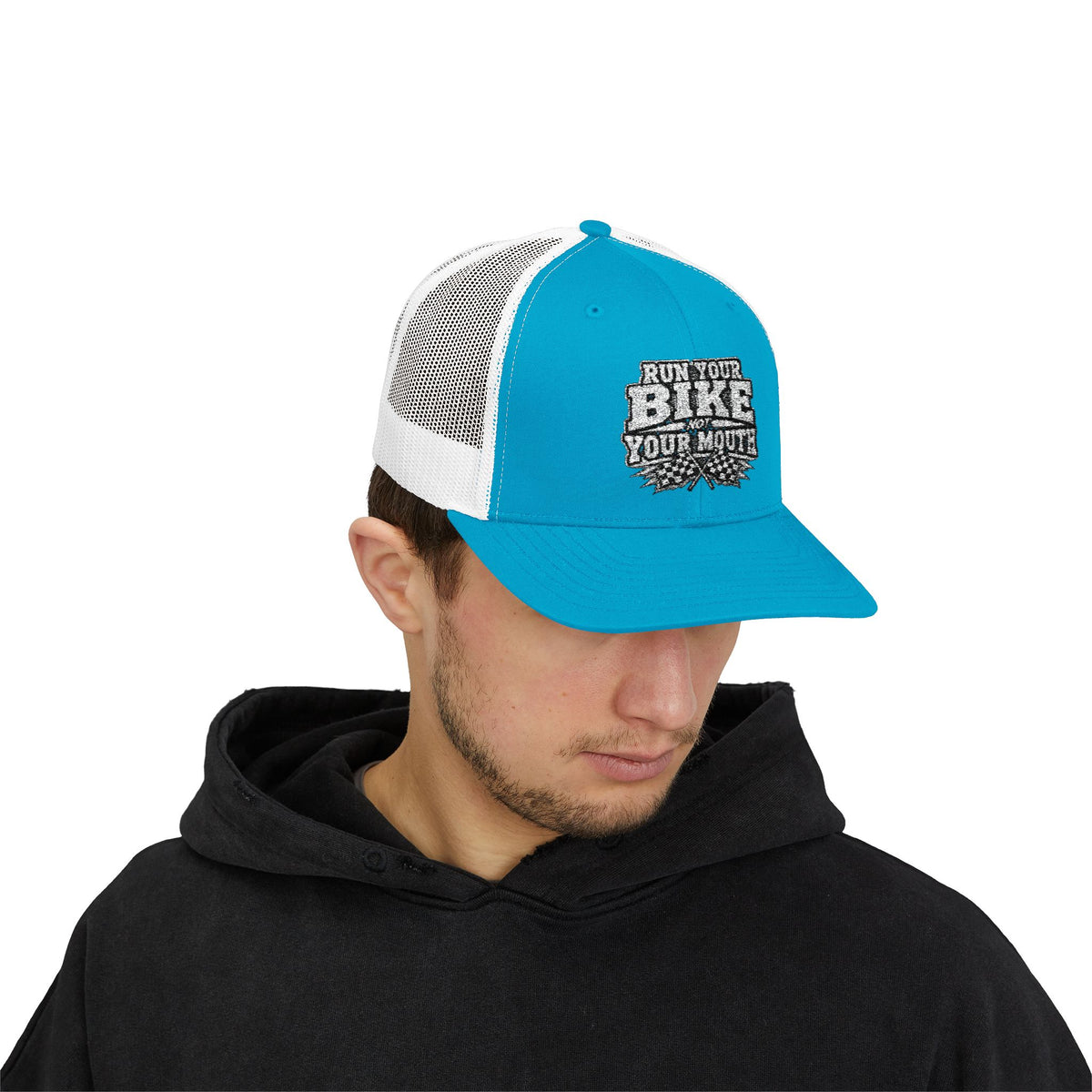 Trucker Hat — 'Rub Your Bike, Not Your Mouth' Biker Snapback