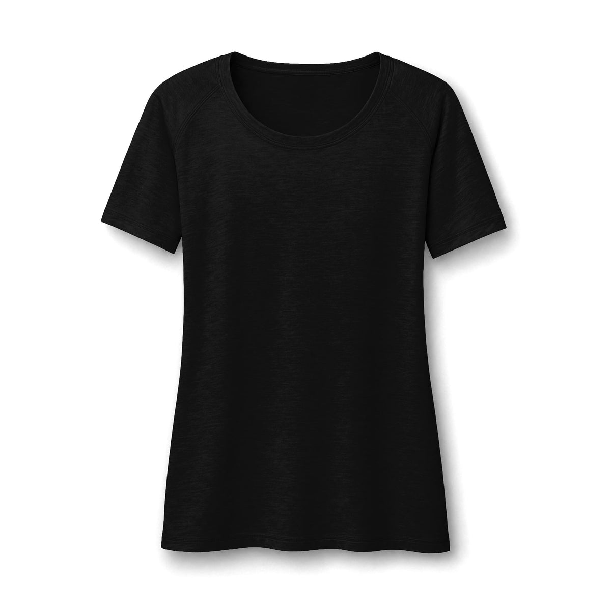 Women's Scoop Neck Raglan Tee — Lightweight Tri-Blend Wicking Shirt
