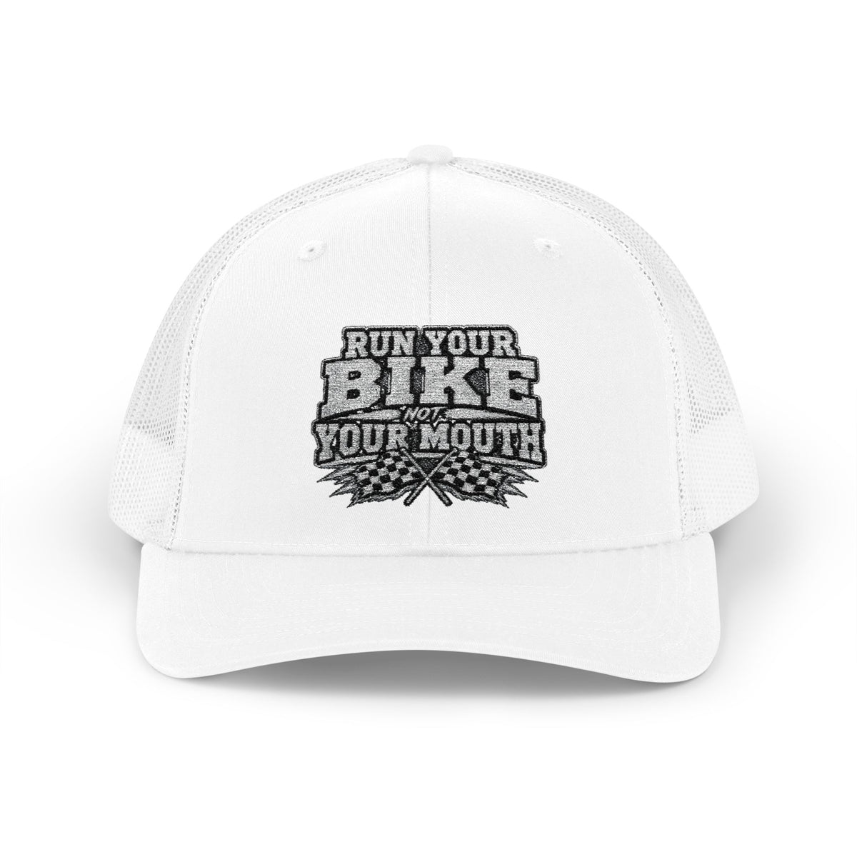 Trucker Hat — 'Rub Your Bike, Not Your Mouth' Biker Snapback