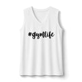 #gymlife V-Neck Tank Top — Women’s Sleeveless Gym Shirt