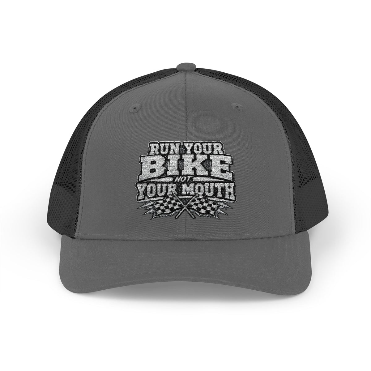 Trucker Hat — 'Rub Your Bike, Not Your Mouth' Biker Snapback