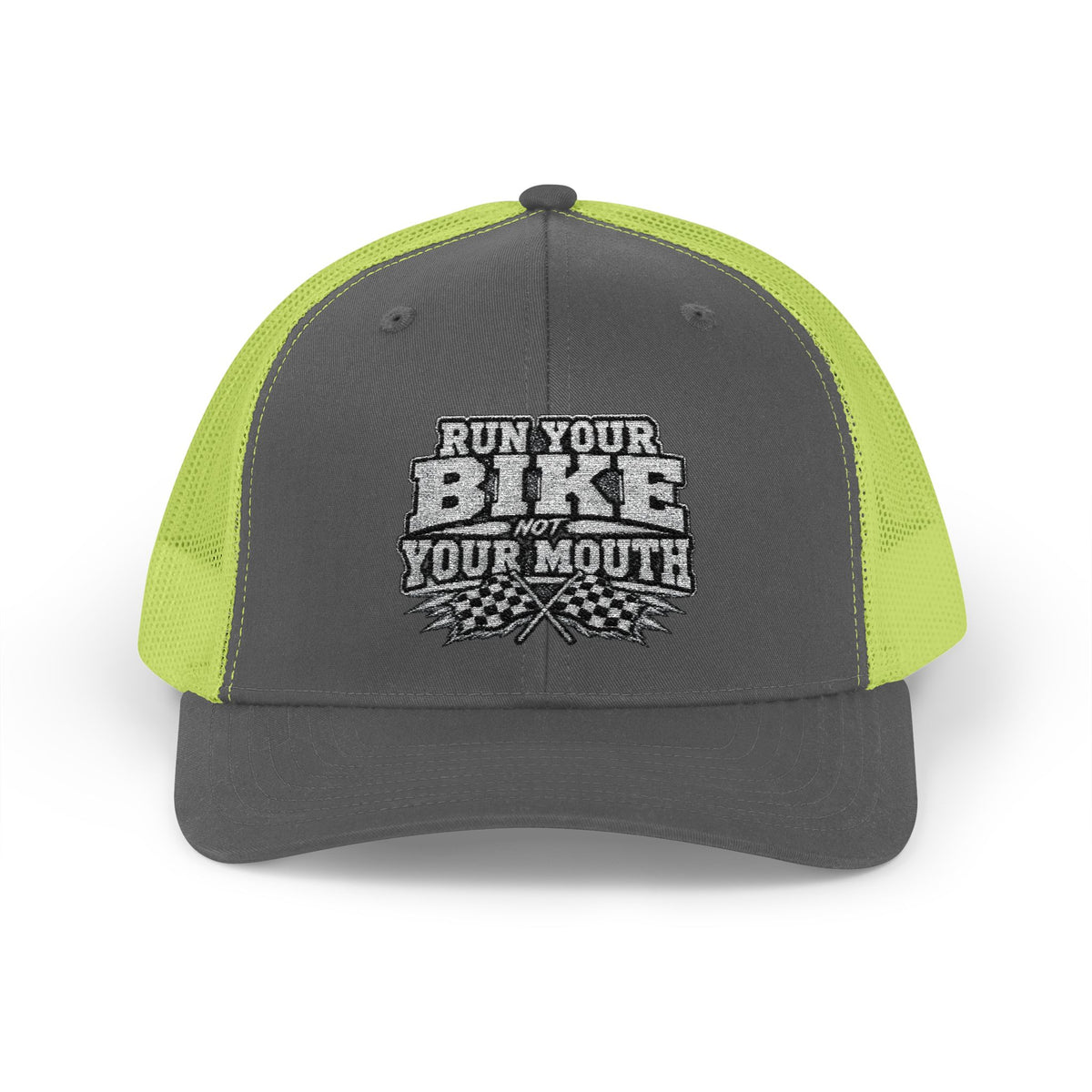 Trucker Hat — 'Rub Your Bike, Not Your Mouth' Biker Snapback