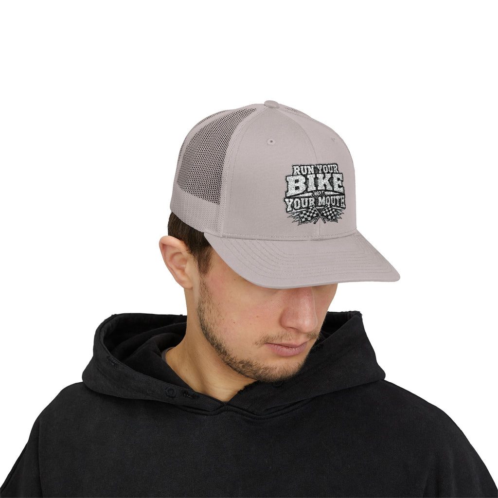 Trucker Hat — 'Rub Your Bike, Not Your Mouth' Biker Snapback