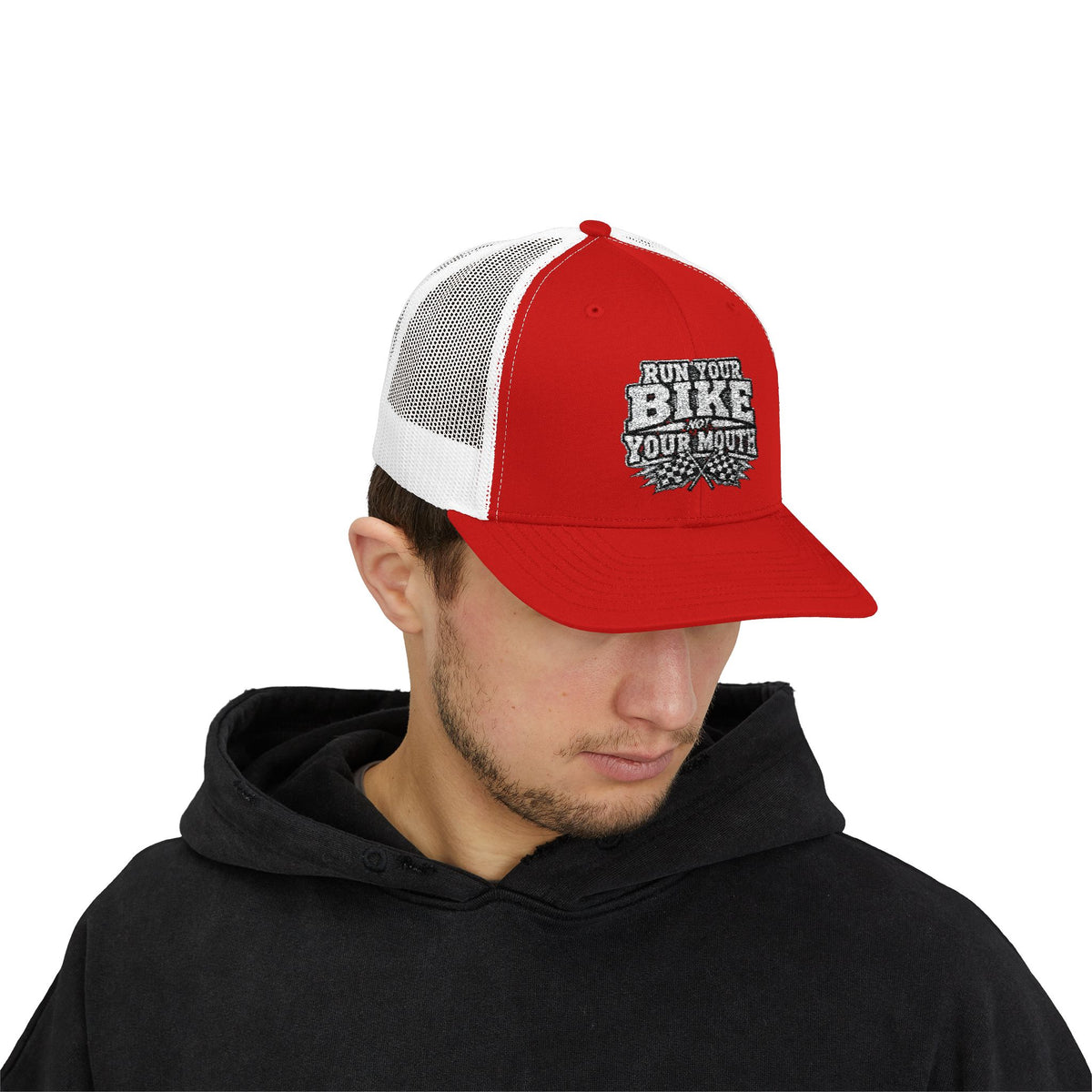 Trucker Hat — 'Rub Your Bike, Not Your Mouth' Biker Snapback